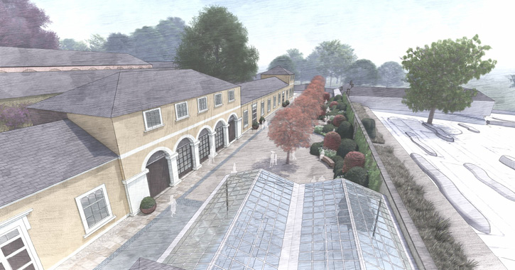CGI of what the historic buildings at The Rising development will look like